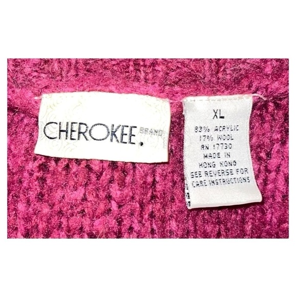 Cherokee - Vintage Acrylic and Wool Blend Cable Knit Sweater - Size XL - Picture 5 of 6